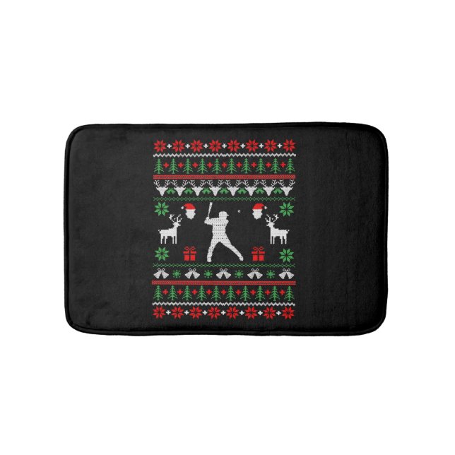 Baseball Ugly jul Sweater Badrumsmatta (Framsidan)