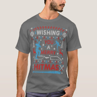Baseball Ugly jul Sweater Party Merry Hitmas T Shirt