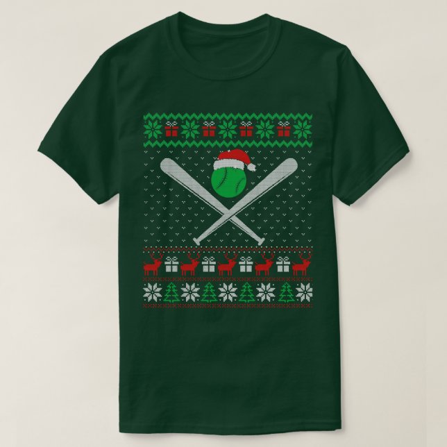 Baseball Ugly jul Sweater T Shirt (Design framsida)