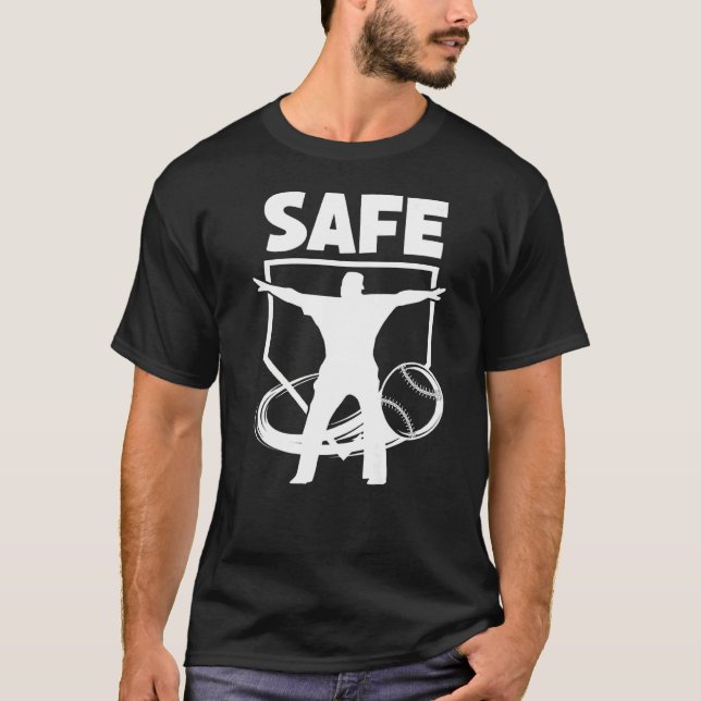 Baseball Umpire Best Umpire anropar Säkra T Shirt (Framsida)