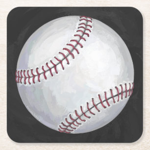 Baseball Underlägg Papper Kvadrat