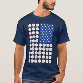 BASEBALL USA FLAGGA T SHIRT