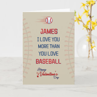 BASEBALL Valentines day-kort för honom, kort för h