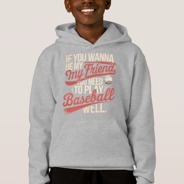 Baseball Vänskap Regler T Shirt (Framsida)