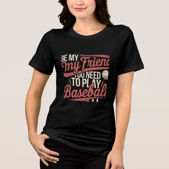 Baseball Vänskap Regler T Shirt (Framsida)
