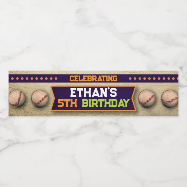 Baseball Vattenflaska-etikett Vattenflaskor Etikett (Singel etikett)