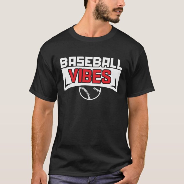 Baseball Vibes Baseball Coach Pitcher Batter Catch T Shirt (Framsida)
