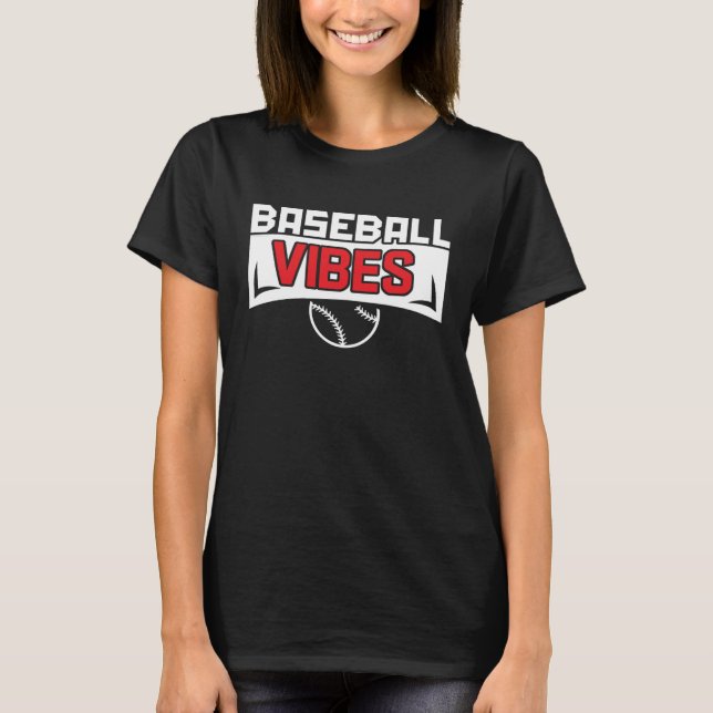 Baseball Vibes Baseball Coach Pitcher Batter Catch T Shirt (Framsida)