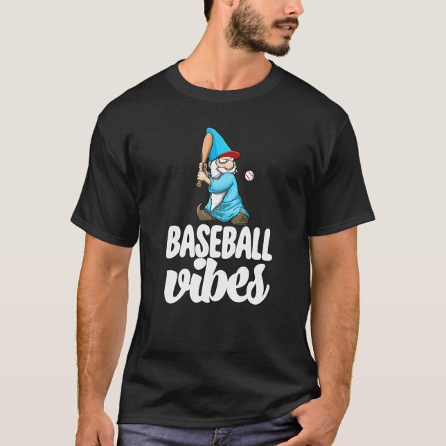 Baseball Vibes Gnome  Baseball Game Celebration Wo T Shirt (Framsida)