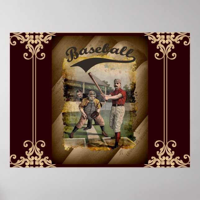 Baseball:Vintage affisch (Framsidan)