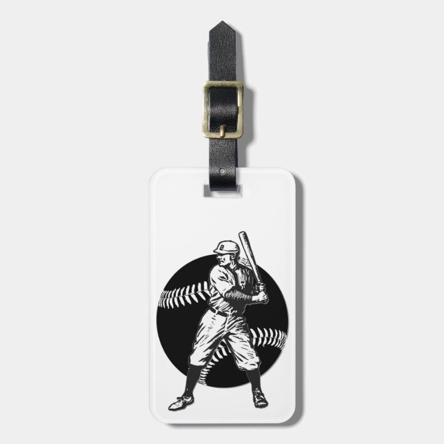 Baseball:Vintage Bagagebricka (Vertikal Framsida)