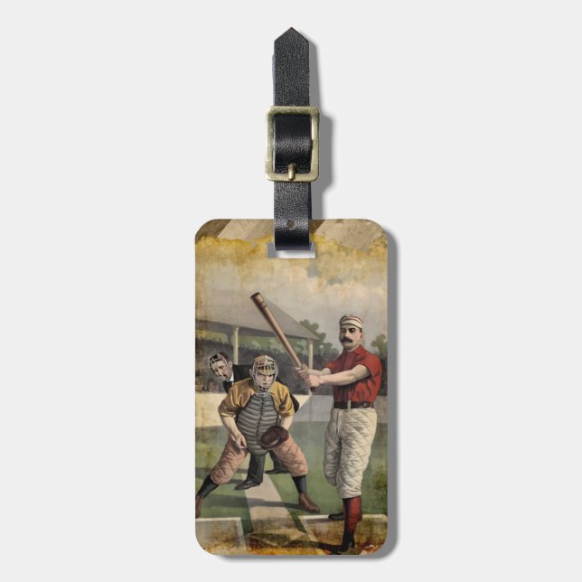 Baseball:Vintage Bagagebricka (Vertikal Framsida)