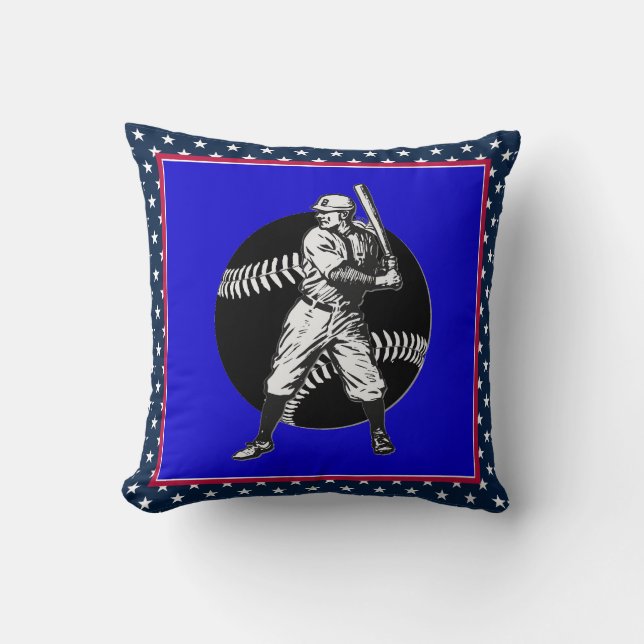 Baseball:Vintage Dekorativ kudde (Framsida)