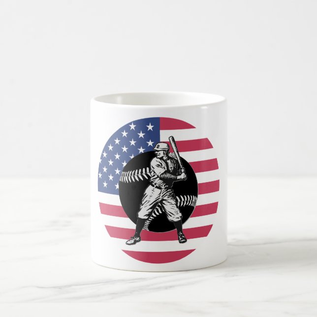 Baseball:Vintage-kaffe Mugg (Center)