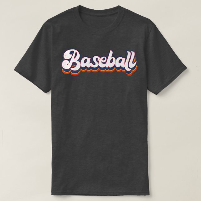 Baseball Vintage Lettering T Shirt (Design framsida)