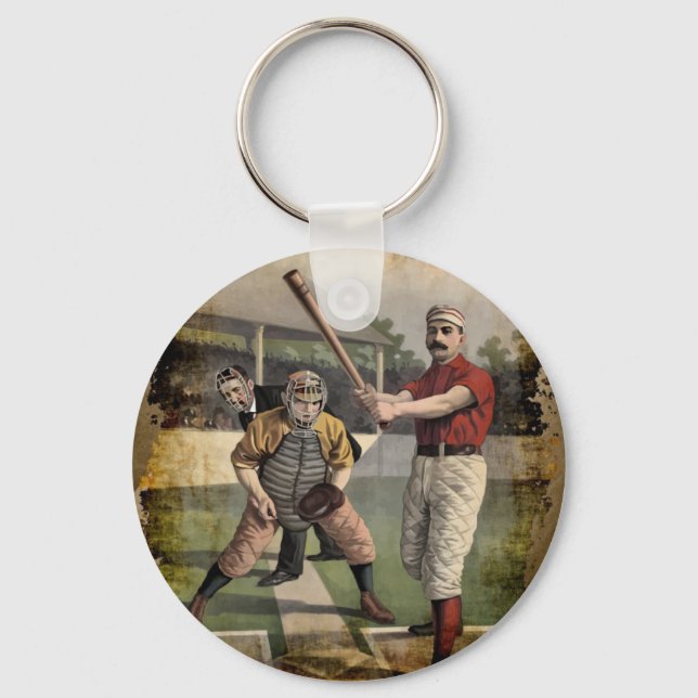 Baseball:Vintage Nyckelring (Framsida)