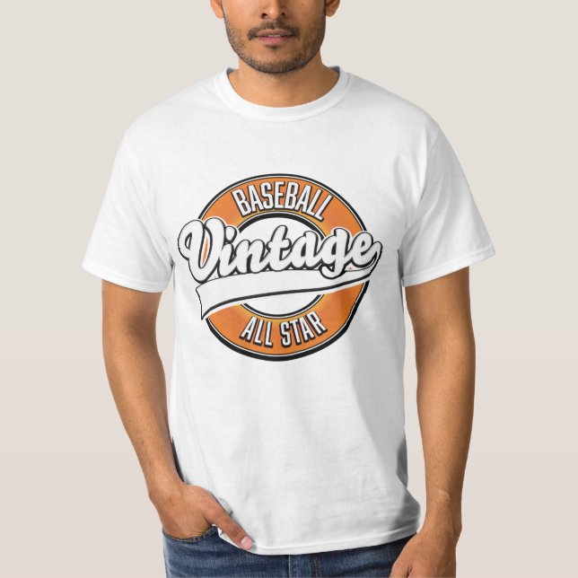 Baseball vintage stil logotyp. t shirt (Framsida)