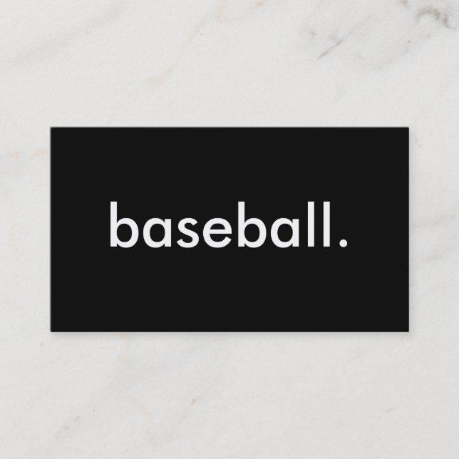 baseball. visitkort (Framsida)