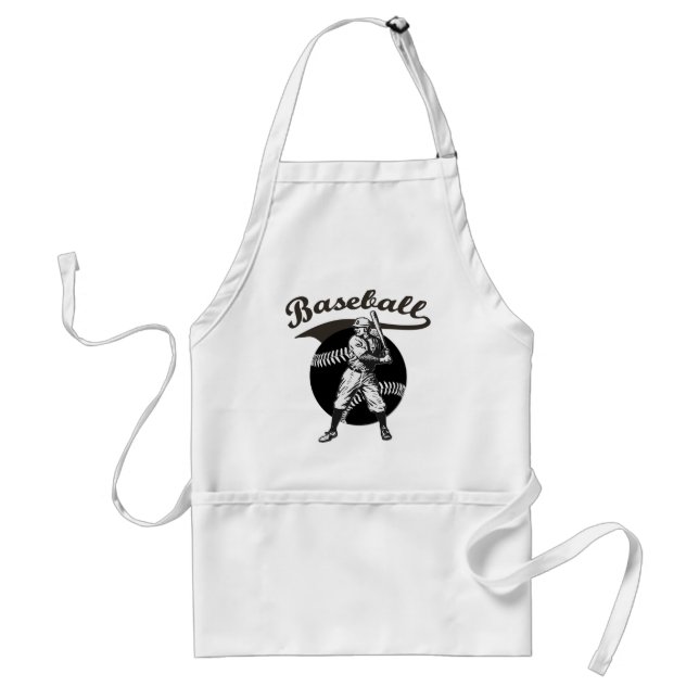 Baseball:Vuxen Vintage Apron Förkläde (Framsidan)