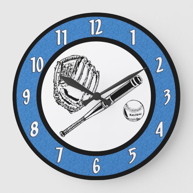 Baseball Wall Clock Stor Klocka (Framsida)