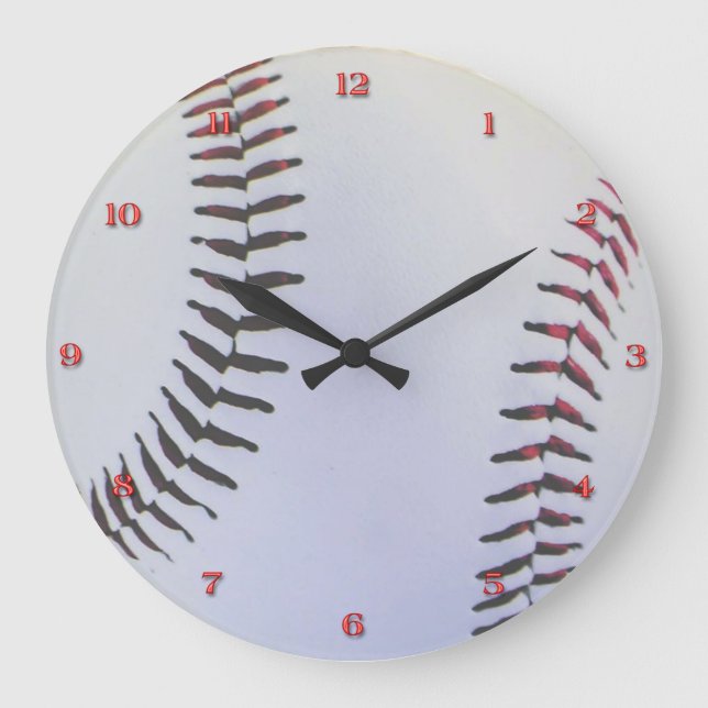 Baseball Wall Clock Stor Klocka (Framsida)