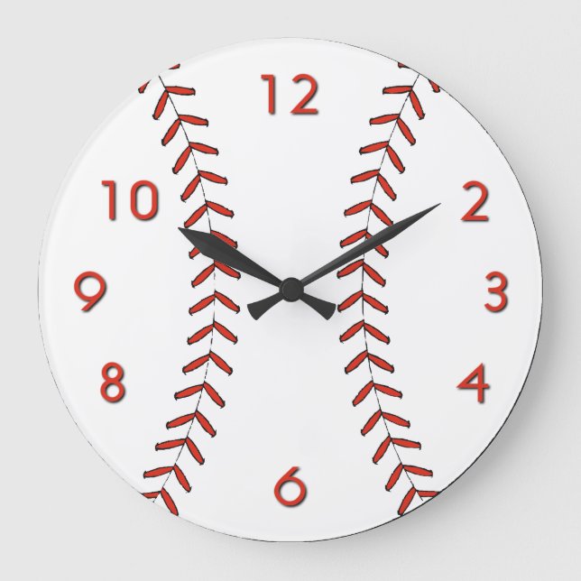 Baseball Wall Clock Stor Klocka (Framsida)