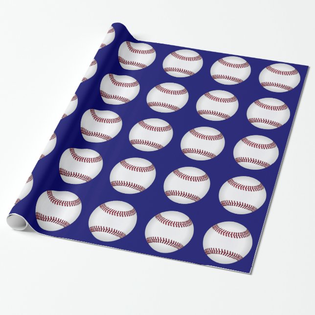 Baseball Wrapping Papper Presentpapper (Utrullad)