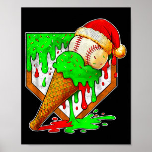 Baseball Xmas jul Baseball Glass Is Glass Dropp Bo Poster