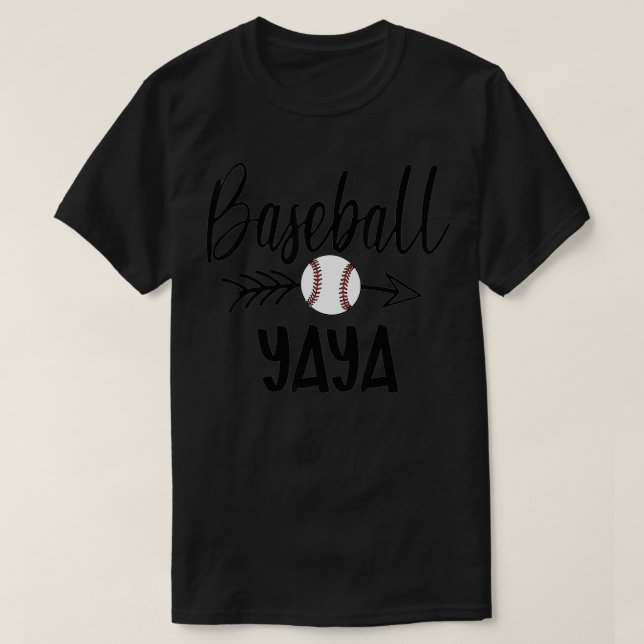 Baseball Yaya Cute Arrow Far om Mor Julafton Da T Shirt (Design framsida)