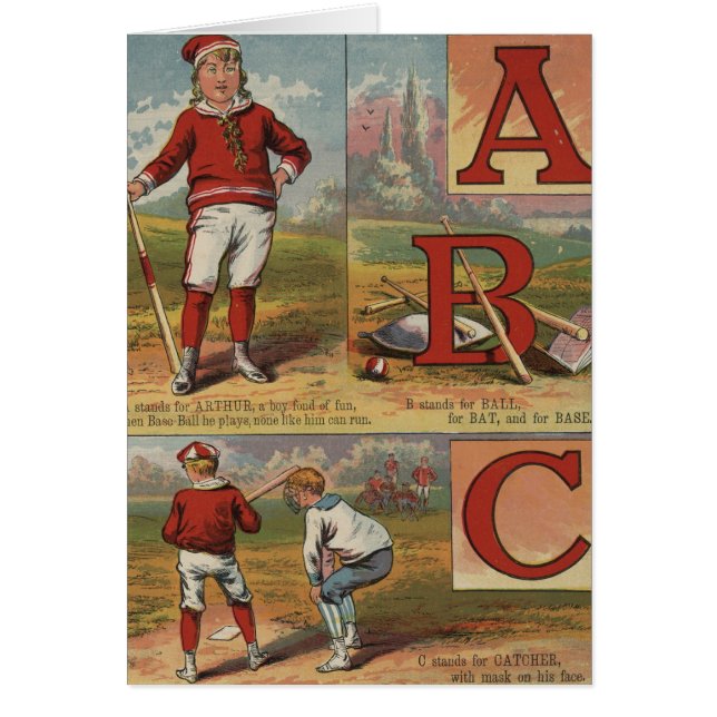 BaseballABC Hälsningskort (Framsidan)