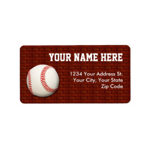 Baseballadressetiketter Adressetikett