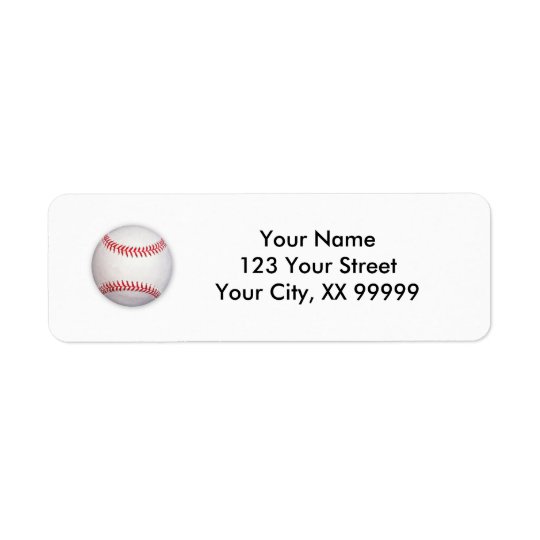 Baseballadressetiketter Returadress Etikett