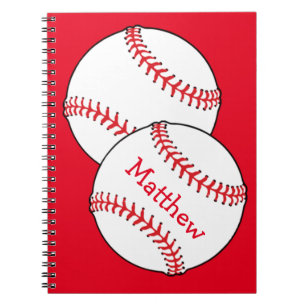 Baseballanteckningsbok Anteckningsbok Med Spiral