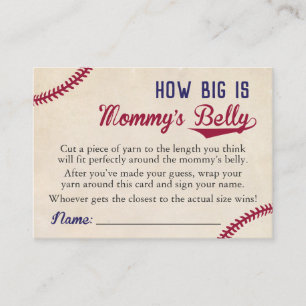 Baseballbaby shower hur stor är mommy'sens buk