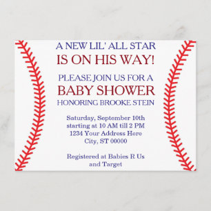 Baseballbaby showerinbjudan inbjudningar