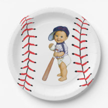 Baseballbaby showerpapper pläterar