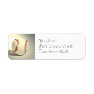 Baseballbrevskickandeetiketter Returadress Etikett