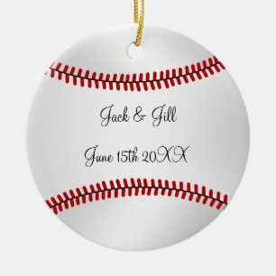 Baseballbröllopprydnad Julgransprydnad Keramik