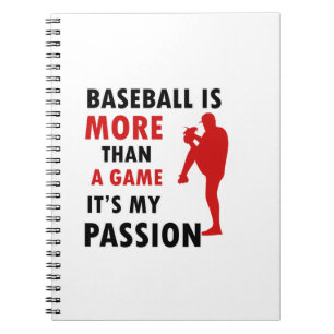 BASEBALLDESIGN ANTECKNINGSBOK MED SPIRAL
