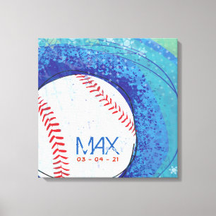 BASEBALLDILLEpuben Mitzvah Underteckna-I minne Canvastryck