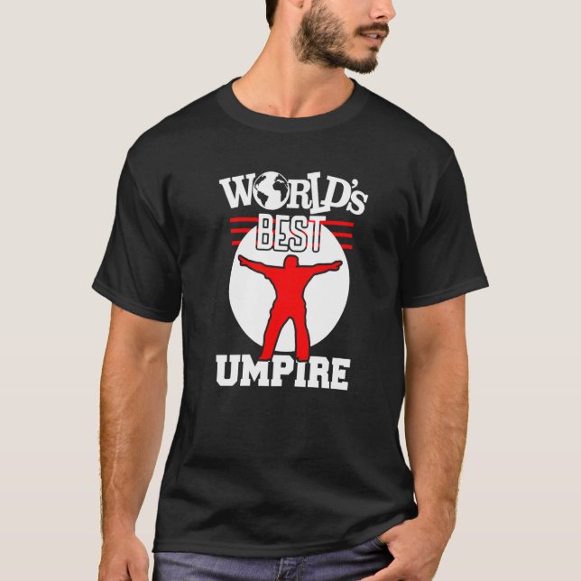 Baseballdomare Bästa Blå Någonsin T Shirt (Framsida)