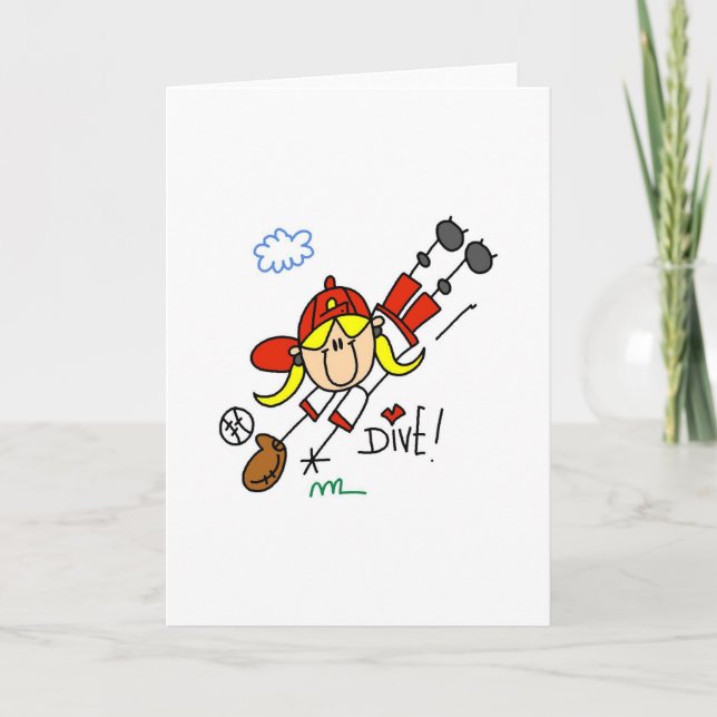 Baseballdykning fångar kortet kort (Framsida)