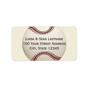 Baseballetikett Adressetikett