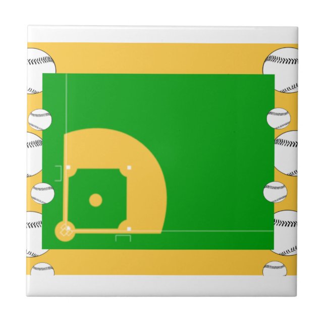 Baseballfält Kakelplatta (Framsidan)