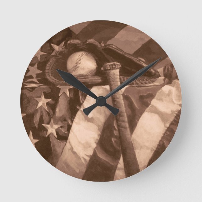 Baseballfläkten tar tid på rund klocka (Framsida)