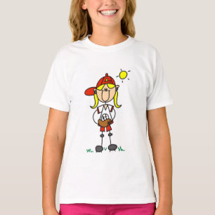 Baseballflicka med handskeTshirts och gåvor T-shirt