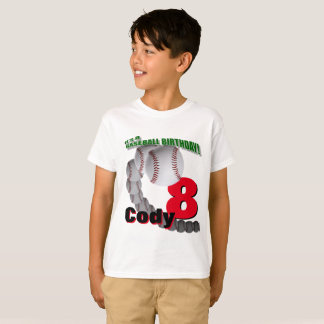 Baseballfödelsedag - beställnings- T-TRÖJA T-shirt
