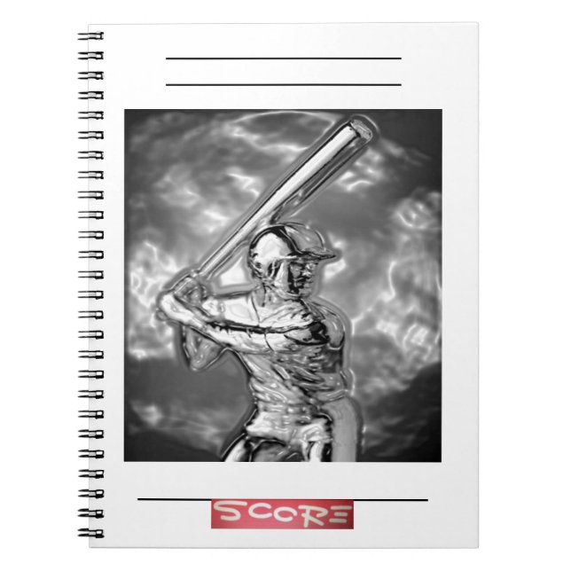 BASEBALLfotoanteckningsboken (80 sidor B&W) Anteckningsbok (Framsidan)
