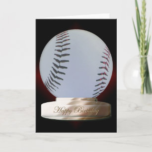 Baseballgrattis på födelsedagenkort kort