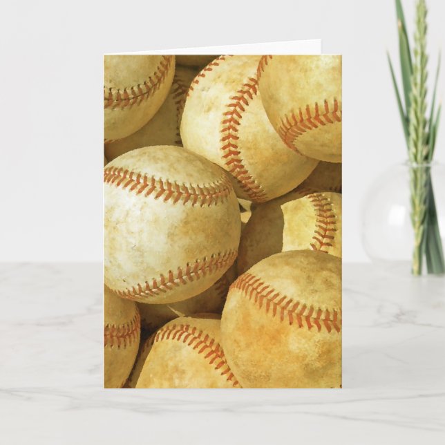 Baseballhälsningkort Kort (Framsida)